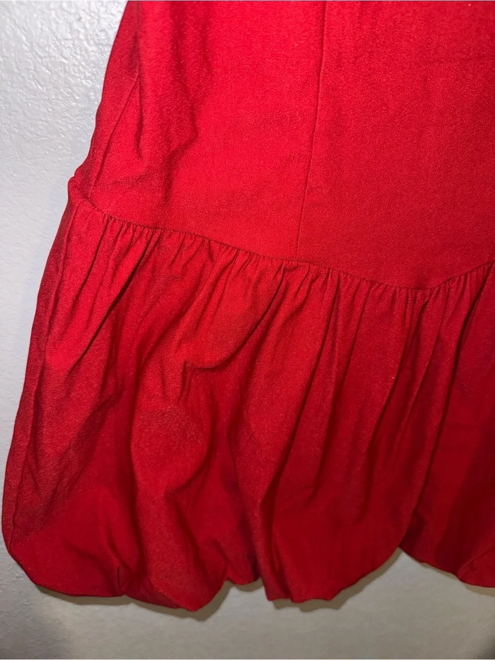 Art Class Red Girls' Bubble Dress with Shoulder Bows Large (10/12)